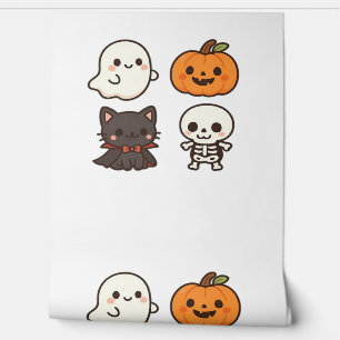 Halloween Characters – Ghost, Pumpkin, Black Cat & Wallpaper