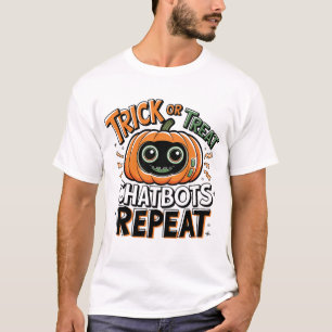 🤖Halloween Chatbot AI Funny Trick or Treat👻🎃 T-Shirt