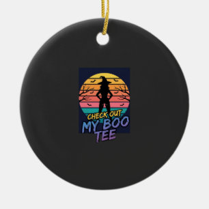 Halloween Check Out My Boo Tee Design_1 Ceramic Ornament