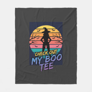 Halloween Check Out My Boo Tee Design_1 Fleece Blanket