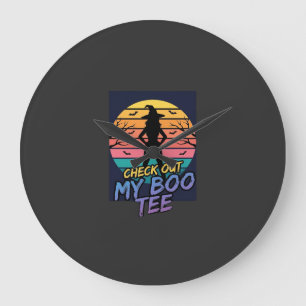 Halloween Check Out My Boo Tee Design_1 Large Clock
