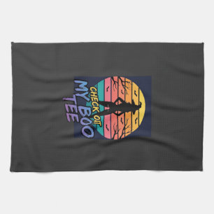 Halloween Check Out My Boo Tee Design_1 Tea Towel