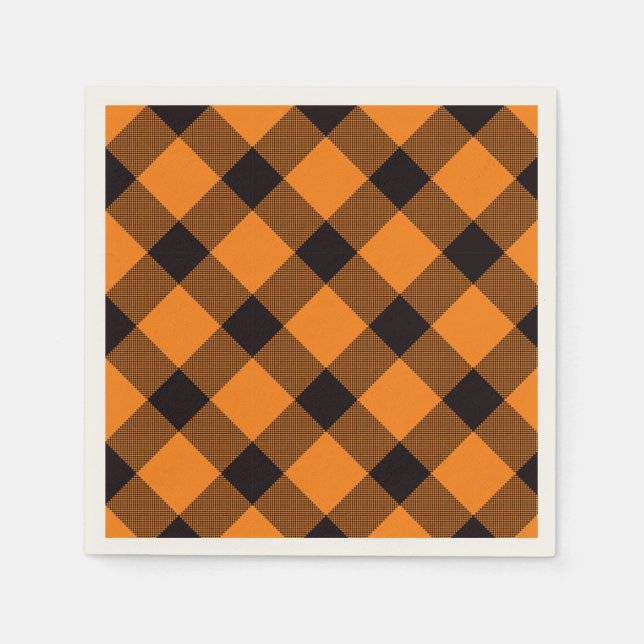 Halloween Check Pattern Napkin (Front)