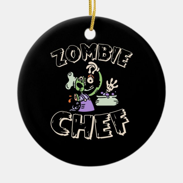 Halloween Chef Ceramic Ornament (Front)