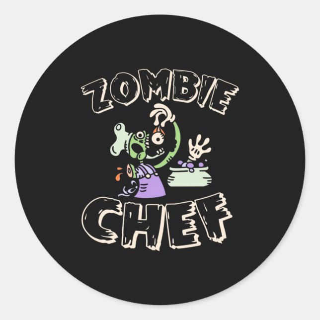 Halloween Chef Classic Round Sticker (Front)