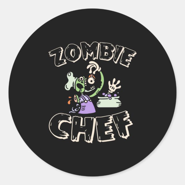 Halloween Chef Classic Round Sticker (Front)