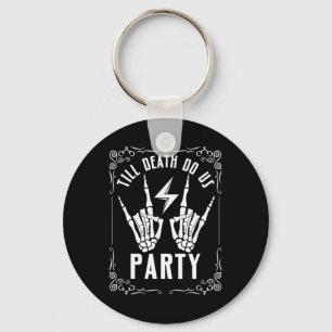Halloween Chelorette Till Death Do Us Party Skelet Key Ring