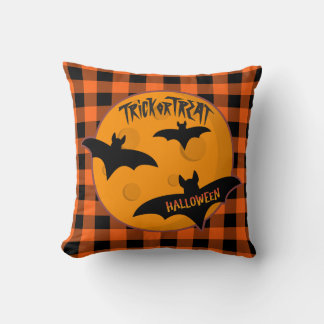 Halloween chequered design  cushion