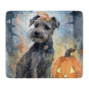 Halloween Chesapeake Bay Terrier With Pumpkins Cutting Board