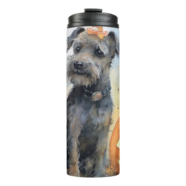 Halloween Chesapeake Bay Terrier With Pumpkins Thermal Tumbler (Front)