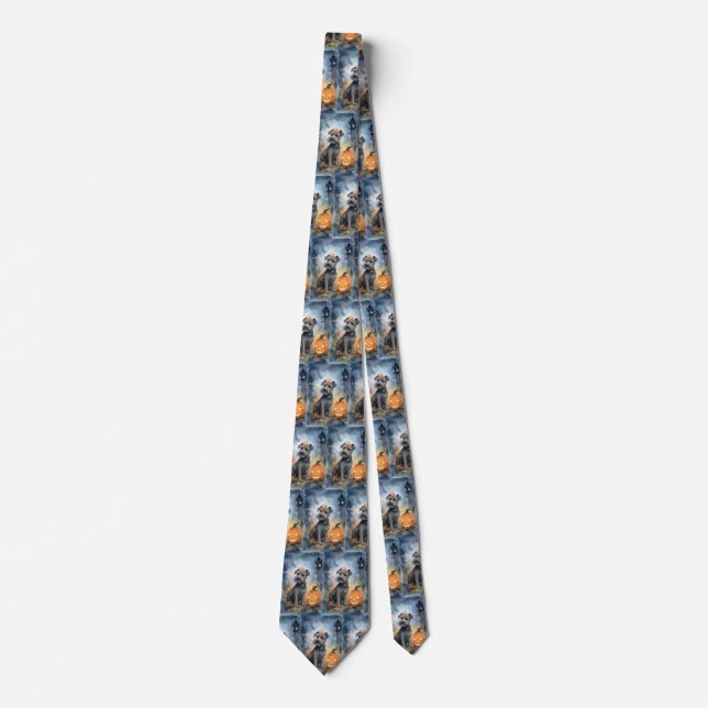 Halloween Chesapeake Bay Terrier With Pumpkins Tie (Front)