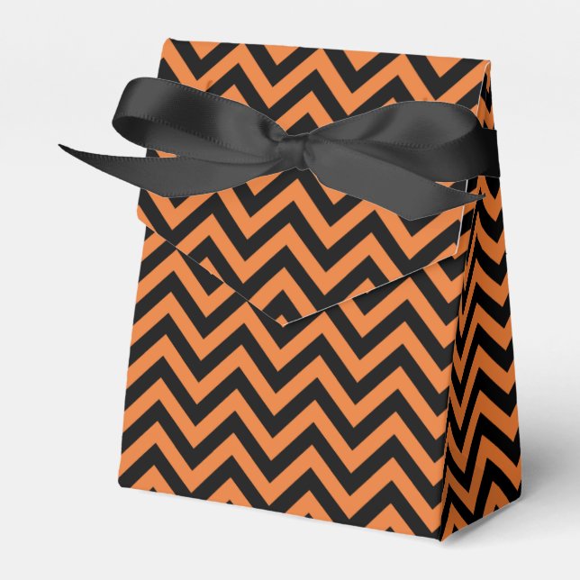 Halloween Chevron Pattern Favour Box (Front Side)