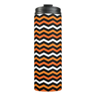Halloween Chevron Stripe Thermal Tumbler