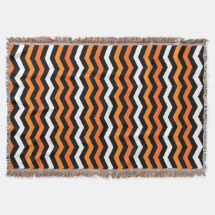 Halloween Chevron Stripe Throw Blanket