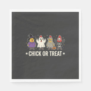 Halloween Chick or Treat Funny Chicken Costume Des Napkin