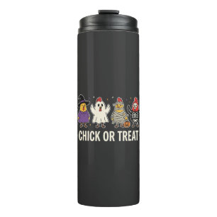 Halloween Chick or Treat Funny Chicken Costume Des Thermal Tumbler