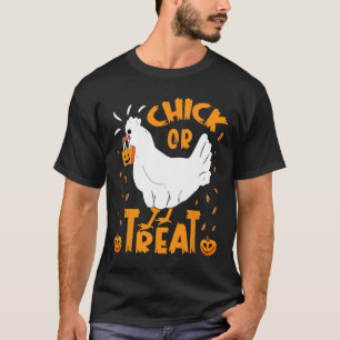 Halloween Chick Or Treat Funny Halloween Chicken C T-Shirt