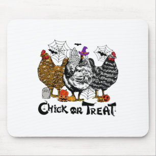 Halloween Chicken Chick Or Treat Spooky Season Pum Mouse Pad
