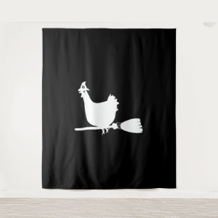 Halloween Chicken Chickens Witch Funny Gift Tapestry