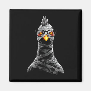 Halloween Chicken Mummy Eyegls Animal Motif Hallow Magnet