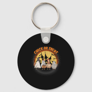 Halloween Chicken Skeleton Chick Or Treat Spooky S Key Ring