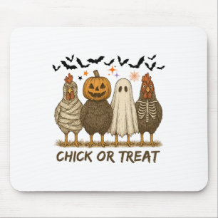 Halloween Chicken Skeleton Chick Or Treat Spooky S Mouse Pad
