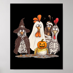 Halloween Chickens Costume Chick Or Treat Women Me Poster