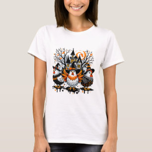 Halloween Chickens Farmer Chicken Girl T-Shirt