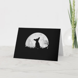 Halloween Chihuahua Costume Gift Moon Funny Holiday Card