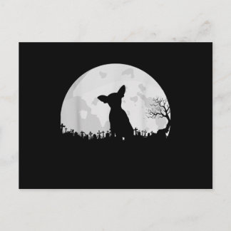 Halloween Chihuahua Costume Gift Moon Funny Holiday Postcard