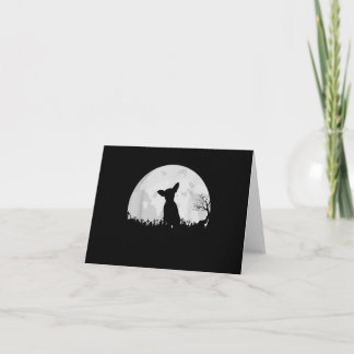 Halloween Chihuahua Costume Gift Moon Funny Note Card
