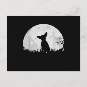 Halloween Chihuahua Costume Gift Moon Funny Postcard