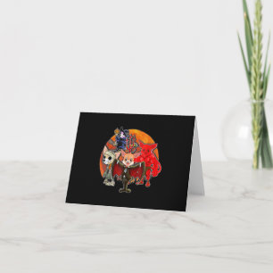 Halloween Chihuahua Costume Mummy Evil Witch Pumpk Note Card