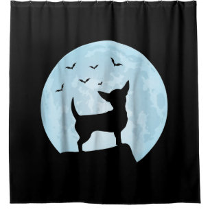 Halloween Chihuahua Dog Gift Trick or Treat Shower Curtain