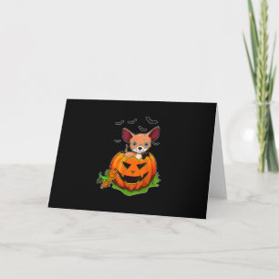 Halloween Chihuahua Dog Lovers Pumpkin Grunge Jack Thank You Card