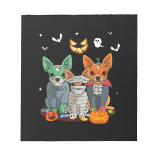 Halloween Chihuahua Dog Witch Cute Gift Dachshund Notepad