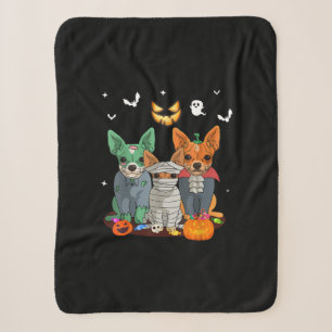 Halloween Chihuahua Dog Witch Cute Gift Dachshund Sherpa Blanket