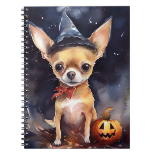 Halloween chihuahua With Pumpkins Scary Notebook