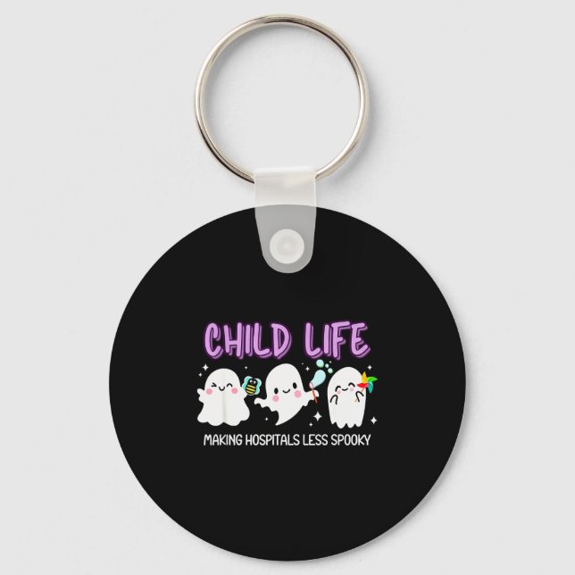 Halloween Child Life Specialist, Fall Child Life S Key Ring (Front)