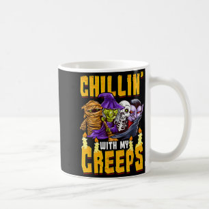 Halloween Chillin With Creeps Funny Humour Kids Me Coffee Mug
