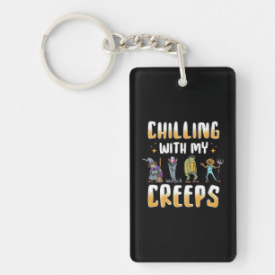 Halloween Chilling With Creeps Key Ring