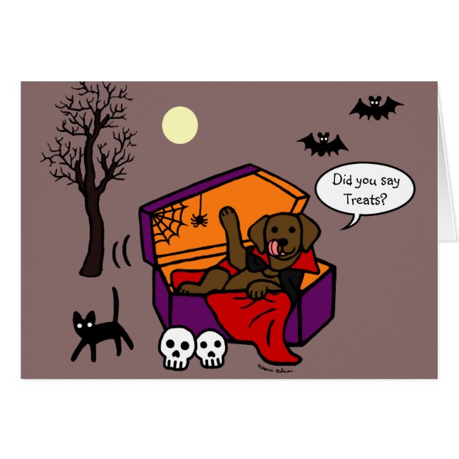 Halloween Chocolate Lab Vampire (Front Horizontal)