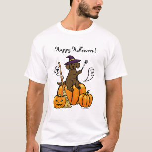 Halloween Chocolate Labrador Cartoon 2 T-Shirt