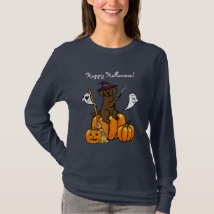 Halloween Chocolate Labrador Cartoon 2 T-Shirt