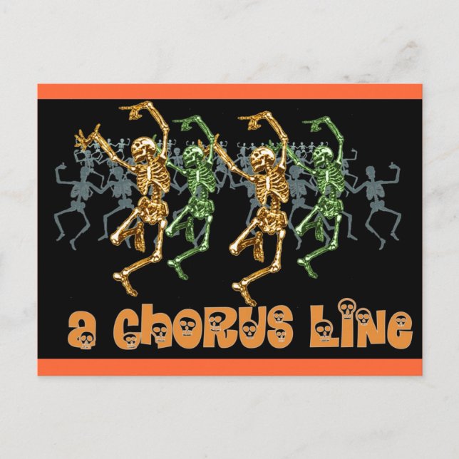 Halloween Chorus Line Postcard (Front)