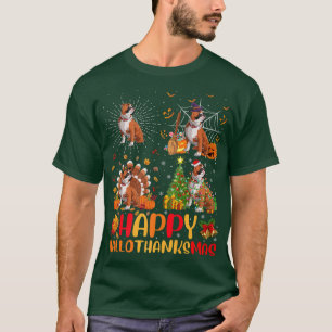 Halloween Christmas Funny English Bulldog Hallotha T-Shirt