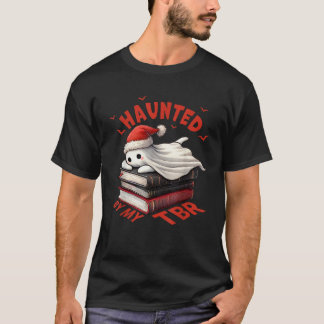 Halloween Christmas Ghost Book Reading Lover Cute  T-Shirt