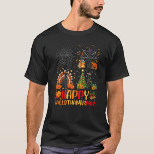 Halloween Christmas Giant Schnauzer Dog Hallothan T-Shirt