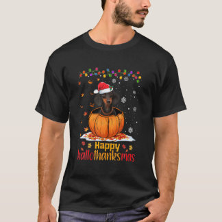 Halloween Christmas Happy Hallothanksmas Dachshund T-Shirt