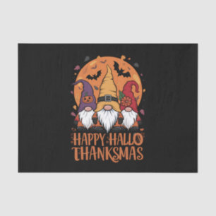 Halloween Christmas Happy HalloThanksMas Gnomes Tissue Paper
